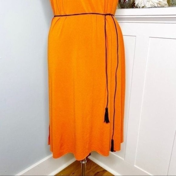 Lane Bryant Orange Tassel Belt Dress 18 20 Nwt - Picture 6 of 11
